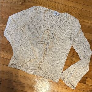 Princess Polly Cream V-Neck Sweater